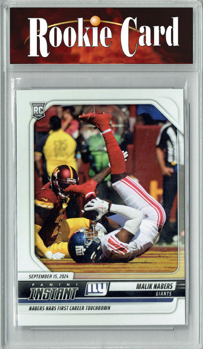 Certified Mint+ Malik Nabers 2024 Panini Instant #43 1st Career Touchdown Rookie Card New York Giants