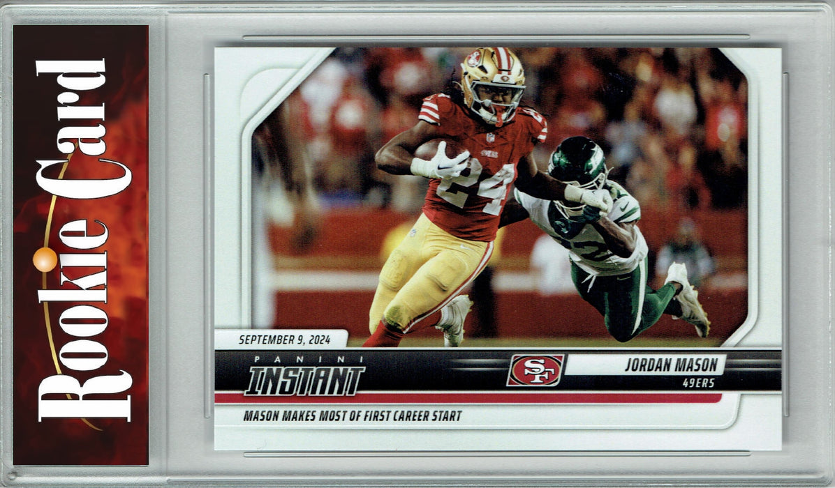 Certified Mint+ Jordan Mason 2024 Panini Instant #34 Only 332 Made! Rookie Card San Francisco 49ers