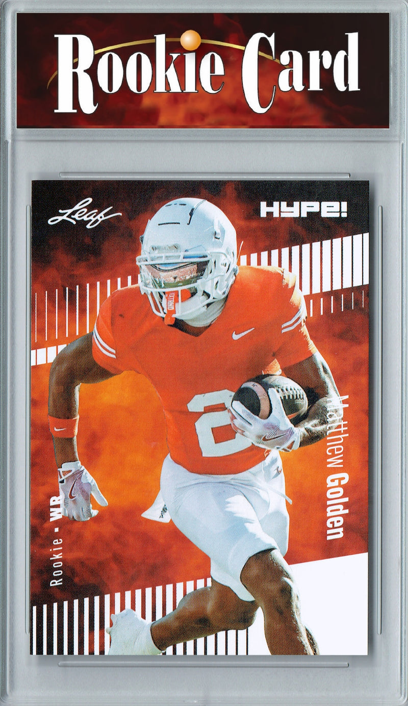 Matthew Golden Rookie Card Green Bay Football Trading Card 2025 Leaf HYPE! #186 Only 5k Made  Certified Mint+