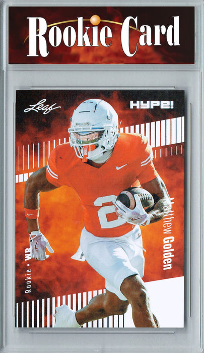 Certified Mint+ Matthew Golden 2025 Leaf HYPE! #186 Only 5k Made Rookie Card Green Bay Packers