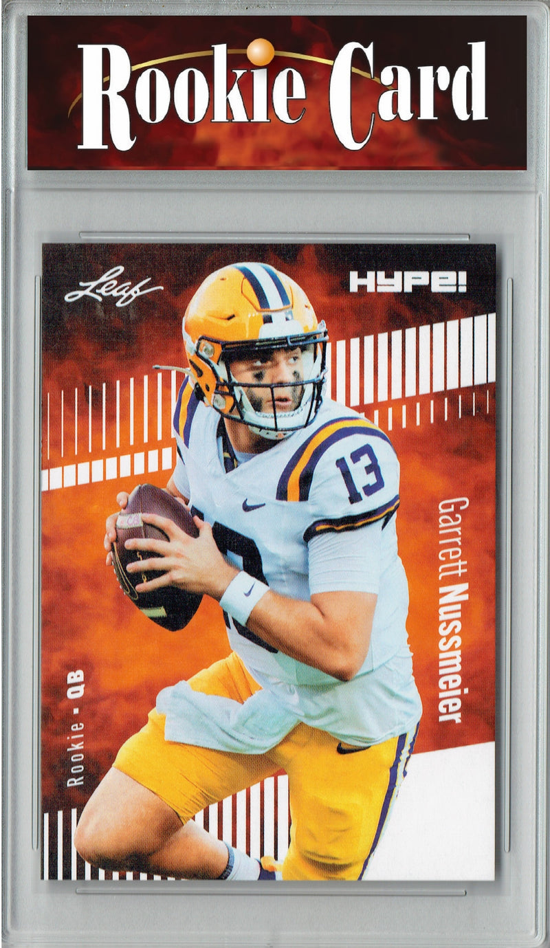 Garrett Nussmeier Rookie Card LSU / Kansas City Football Trading Card 2025 Leaf HYPE! #184 Only 5k Made  Certified Mint+