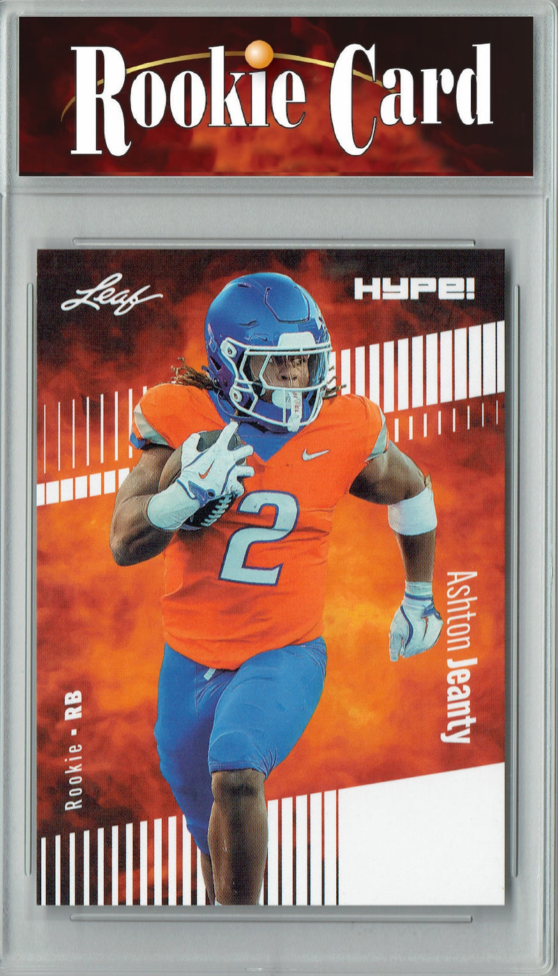 Ashton Jeanty Rookie Card Boise St / Las Vegas Football Trading Card 2025 Leaf HYPE! #179 Only 5k Made  Certified Mint+