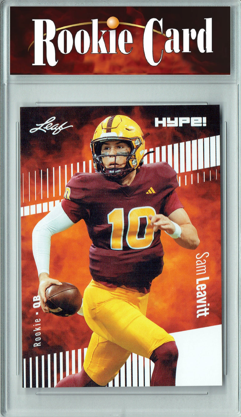 Sam Leavitt Rookie Card ASU / LSU Football Trading Card 2025 Leaf HYPE! #187 Only 5k Made  Certified Mint+