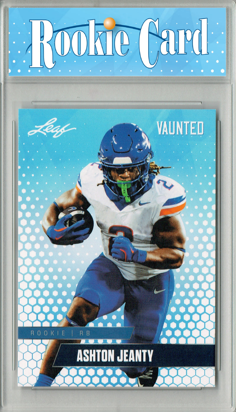 Ashton Jeanty Rookie Card Boise St / Las Vegas Football Trading Card 2025 Leaf Vaunted #V-02 Only 5k Made  Certified Mint+