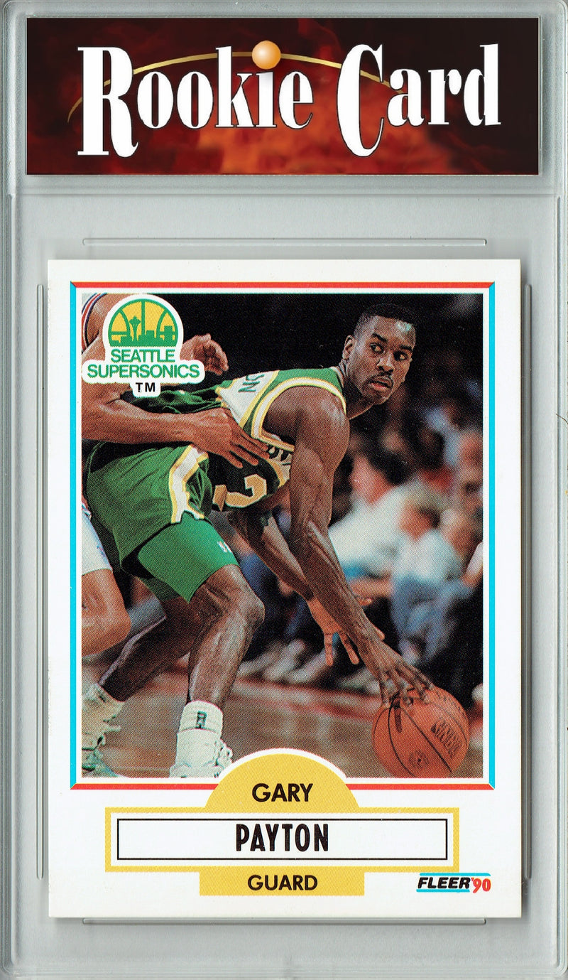 Certified Mint+ Gary Payton 1990 Fleer #U-92 Hall of Fame Rookie Card Seattle Supersonics