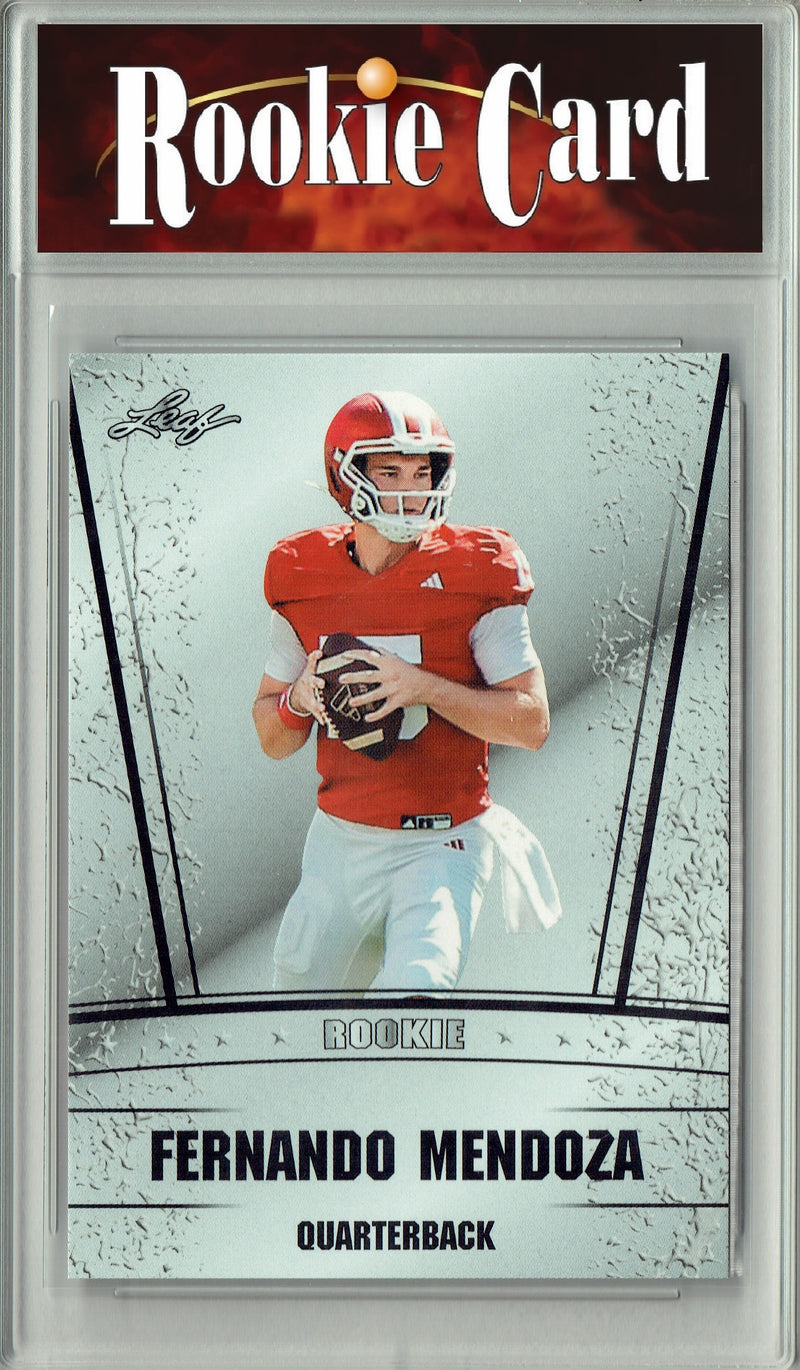 Fernando Mendoza Rookie Card Indiana / Las Vegas Football Trading Card 2025 Leaf #RS-07 Indiana  Certified Mint+