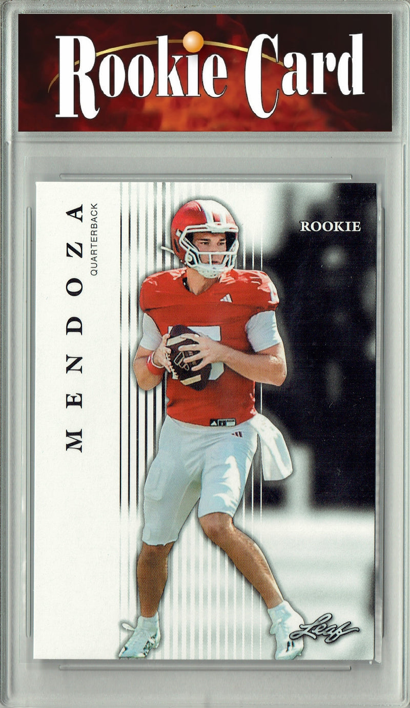 Fernando Mendoza Rookie Card Indiana / Las Vegas Football Trading Card 2025 Leaf #R-09 Heisman  Certified Mint+