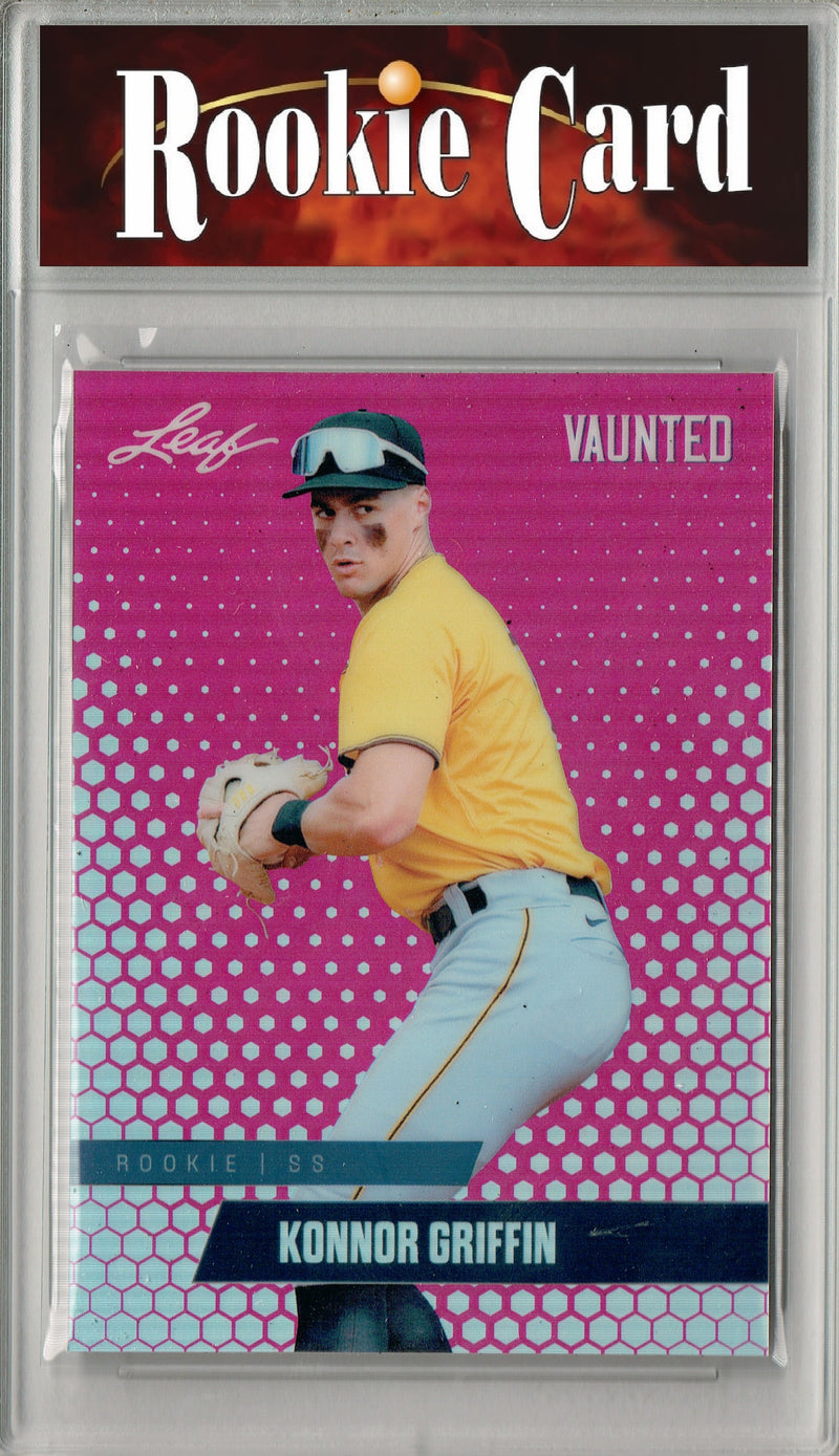 Certified Mint+ Konnor Griffin 2024 Leaf Vaunted Metal #VM-21 Pink 10 Made Rookie Card Pittsburgh Pirates
