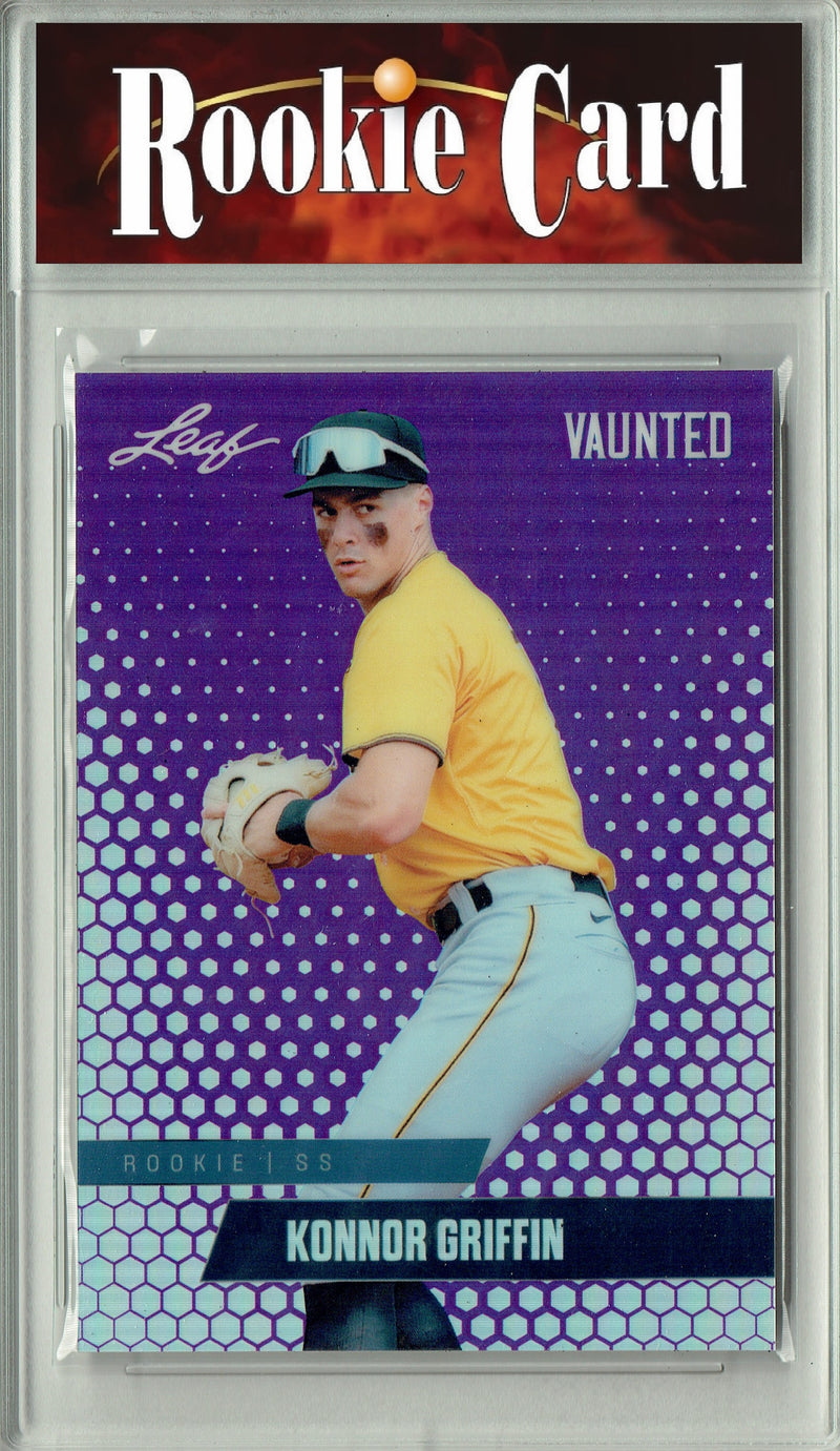 Certified Mint+ Konnor Griffin 2024 Leaf Vaunted Metal #VM-21 Purple 15 Made Rookie Card Pittsburgh Pirates