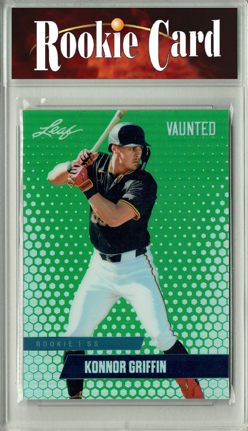 Certified Mint+ Konnor Griffin 2024 Leaf Vaunted Metal #VM-22 Green 5 Made Rookie Card Pittsburgh Pirates