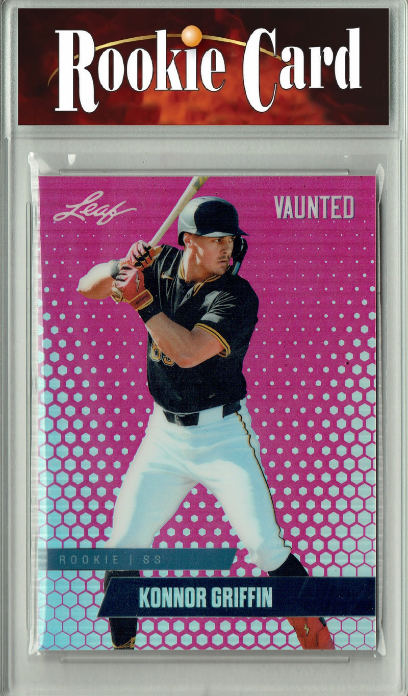 Certified Mint+ Konnor Griffin 2024 Leaf Vaunted Metal #VM-22 Pink 10 Made Rookie Card Pittsburgh Pirates