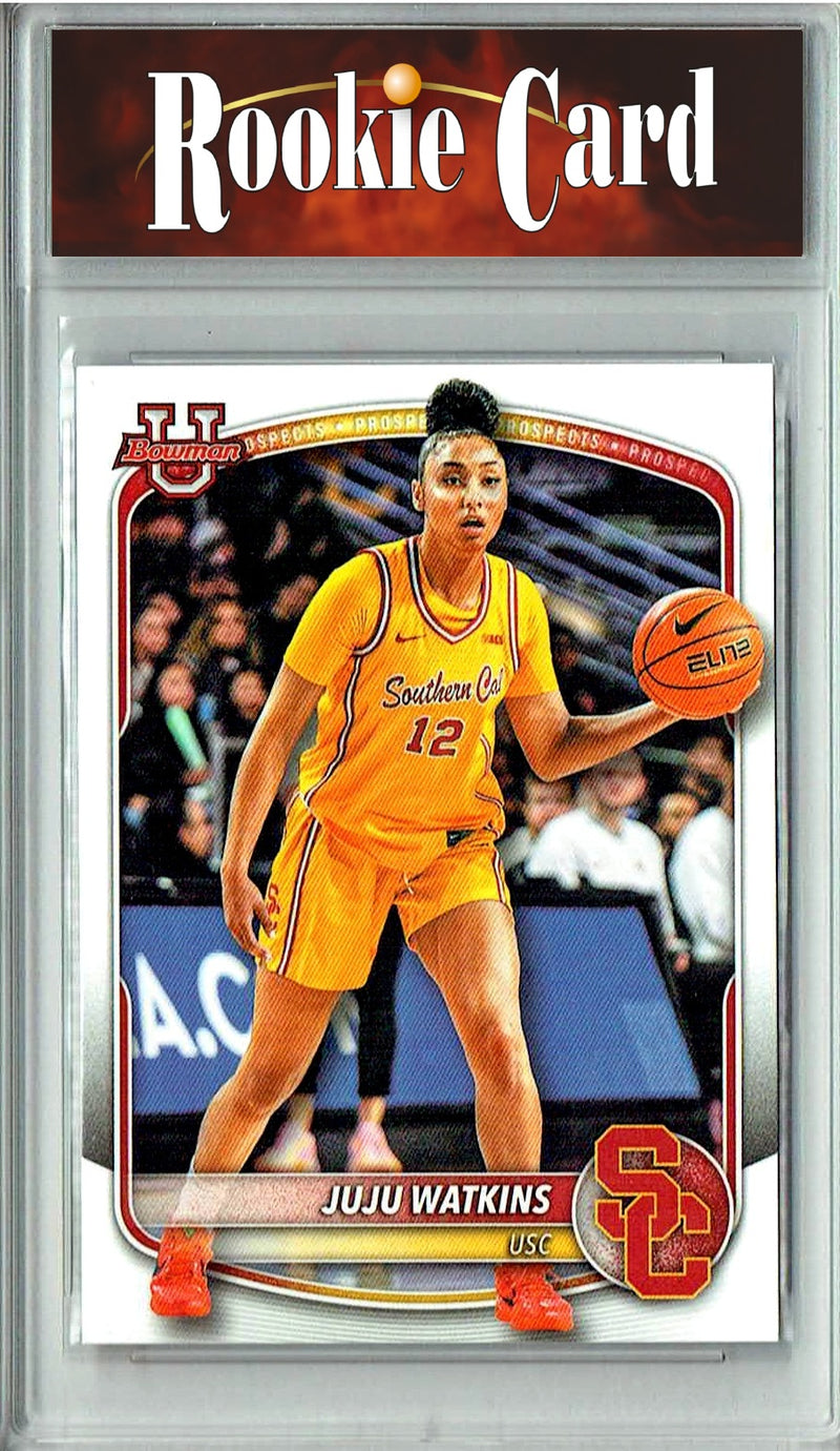 JuJu Watkins Rookie Card 2025 Bowman University Now #BPP-96 USC Trojans Certified Mint+ Trading Card