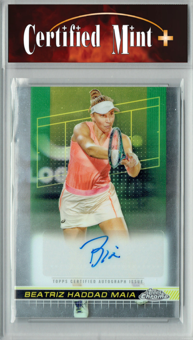 Certified Mint+ Beatriz Haddad Maia 2024 Topps Chrome #TCA-BHM Auto Rare Trading Card Brazil