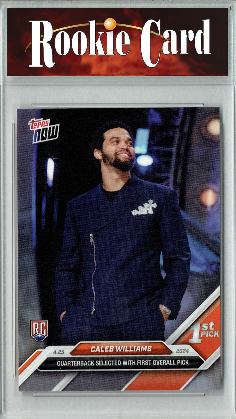 Certified Mint+ Caleb Williams 2024 Topps Now #D-1 Draft Night Chicago Bears Rookie Card Chicago Bears
