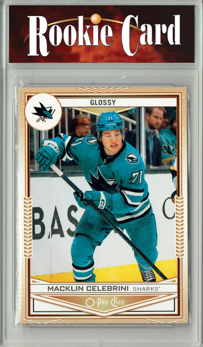 Certified Mint+ Macklin Celebrini 2024 O-Pee-Chee #OPC-34 Glossy Rookie Card San Jose Sharks