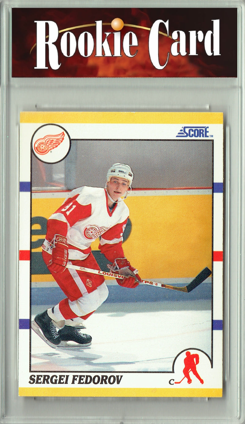 Certified Mint+ Sergei Fedorov 1990 Score Ttraded #20T Hall of Fame Rookie Card Detroit Red Wings