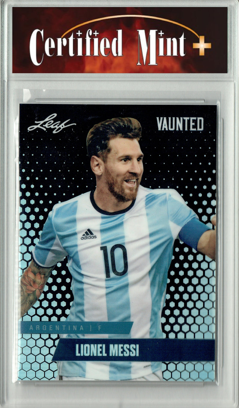 Certified Mint+ Lionel Messi 2024 Leaf Vaunted Metal #VM-11 Black 7 Made Rare Trading Card Argentina