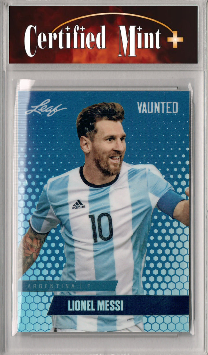 Certified Mint+ Lionel Messi 2024 Leaf Vaunted Metal #VM-11 Blue 20 Made Rare Trading Card Argentina