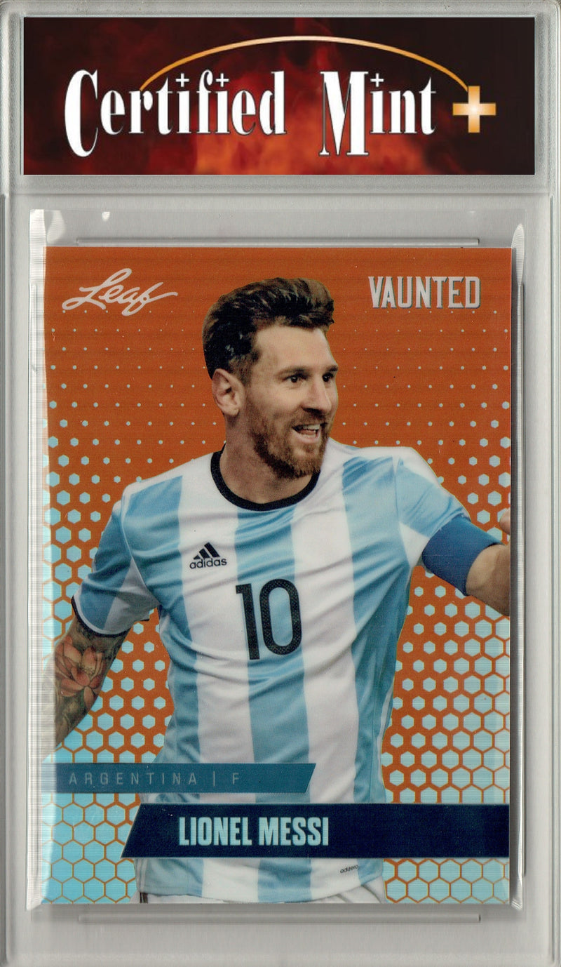 Certified Mint+ Lionel Messi 2024 Leaf Vaunted Metal #VM-11 Orange Only 3 Made Rare Trading Card Argentina
