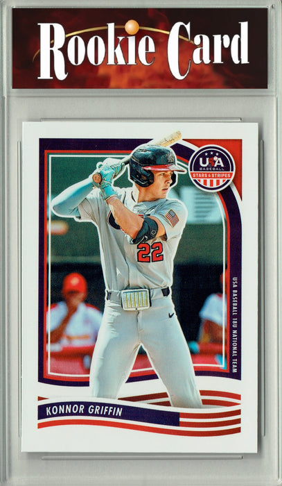 Certified Mint+ Konnor Griffin 2024 Panini #58 USA Stars & Stripes Rookie Card Pittsburgh Pirates
