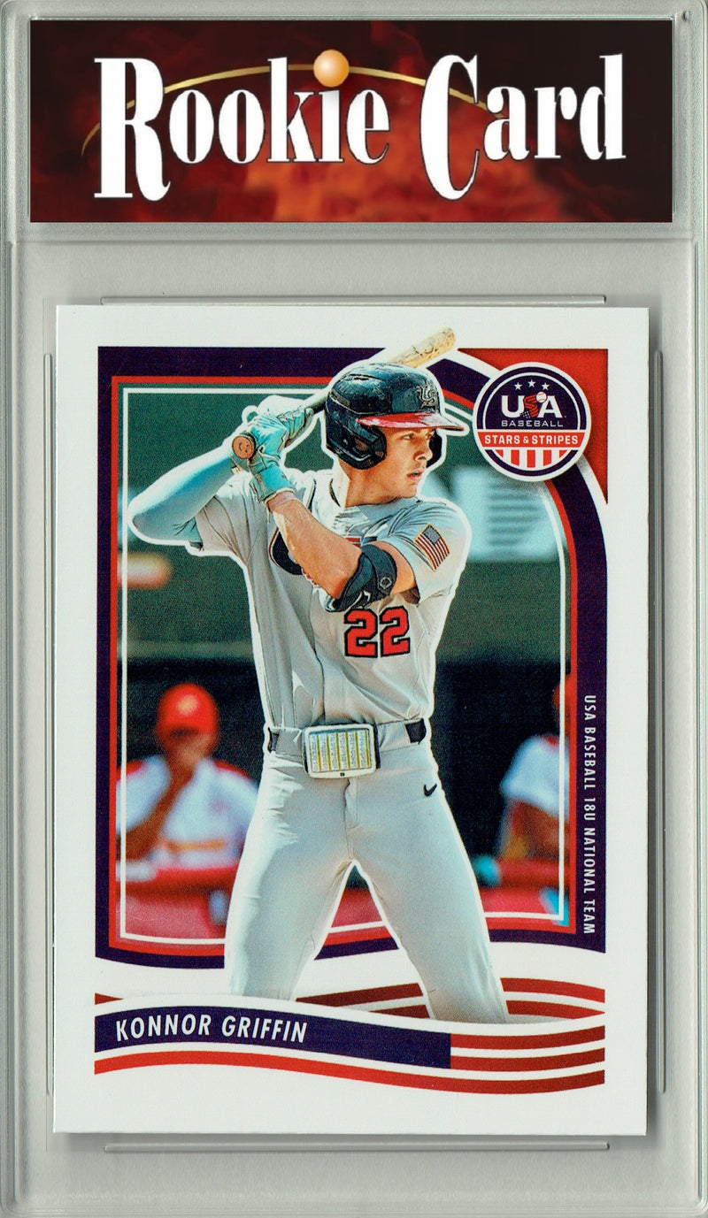 Certified Mint+ Konnor Griffin 2024 Panini #58 USA Stars & Stripes Rookie Card Pittsburgh Pirates