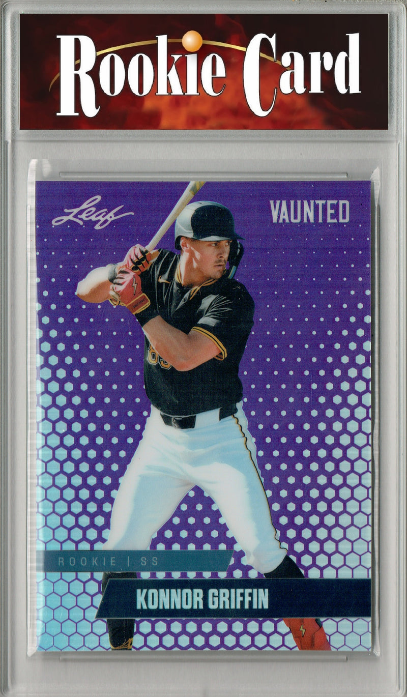 Certified Mint+ Konnor Griffin 2024 Leaf Vaunted Metal #VM-22 Purple 15 Made Rookie Card Pittsburgh Pirates