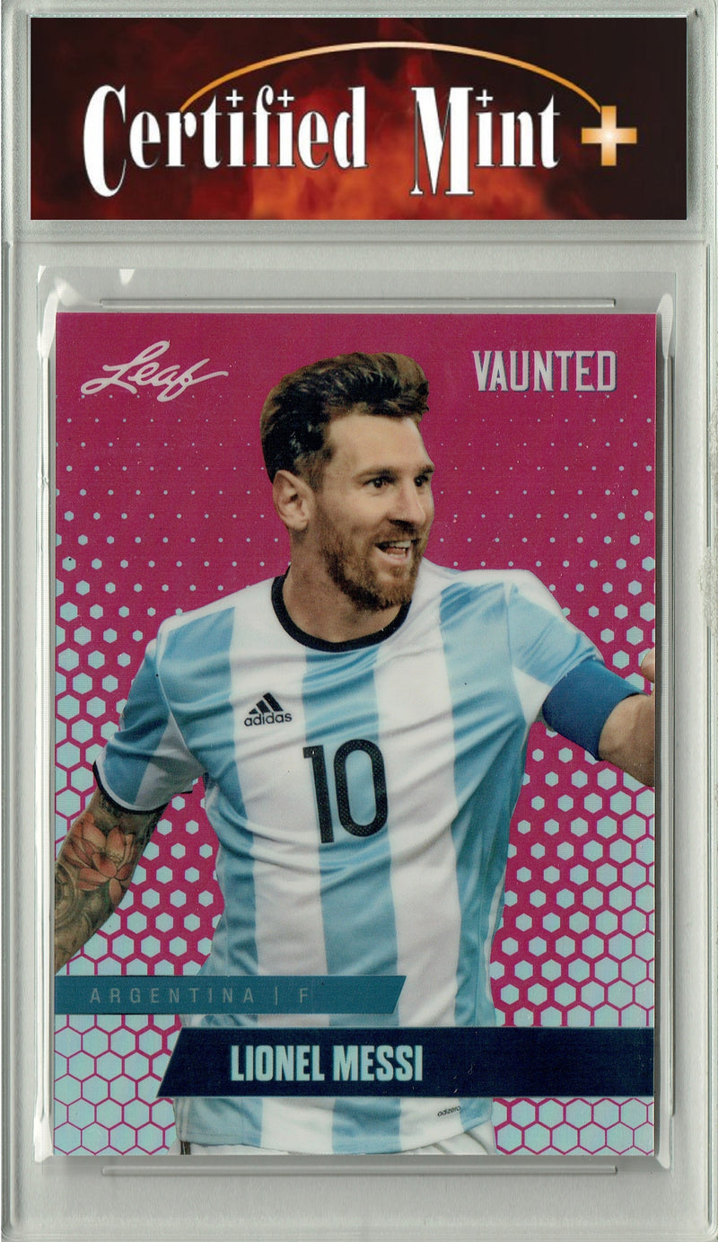 Certified Mint+ Lionel Messi 2024 Leaf Vaunted Metal #VM-11 Pink 10 Made Rare Trading Card Argentina