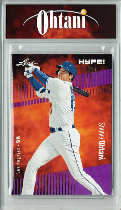 Certified Mint+ Shohei Ohtani 2023 Leaf HYPE! #135 Purple SP, Just 10 Made Rare Trading Card