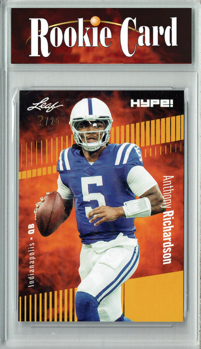 Certified Mint+ Anthony Richardson 2023 Leaf HYPE! #100 Gold SP, Just 25 Made Rookie Card