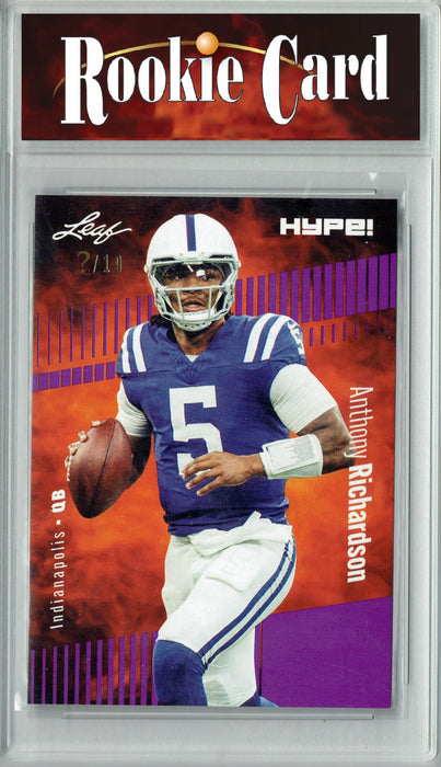 Certified Mint+ Anthony Richardson 2023 Leaf HYPE! #100 Purple SP, Just 10 Made Rookie Card