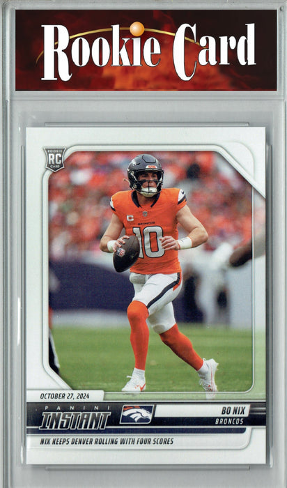 Certified Mint+ Bo Nix 2024 Panini Instant #113 Only 542 Made! Rookie Card Denver Broncos