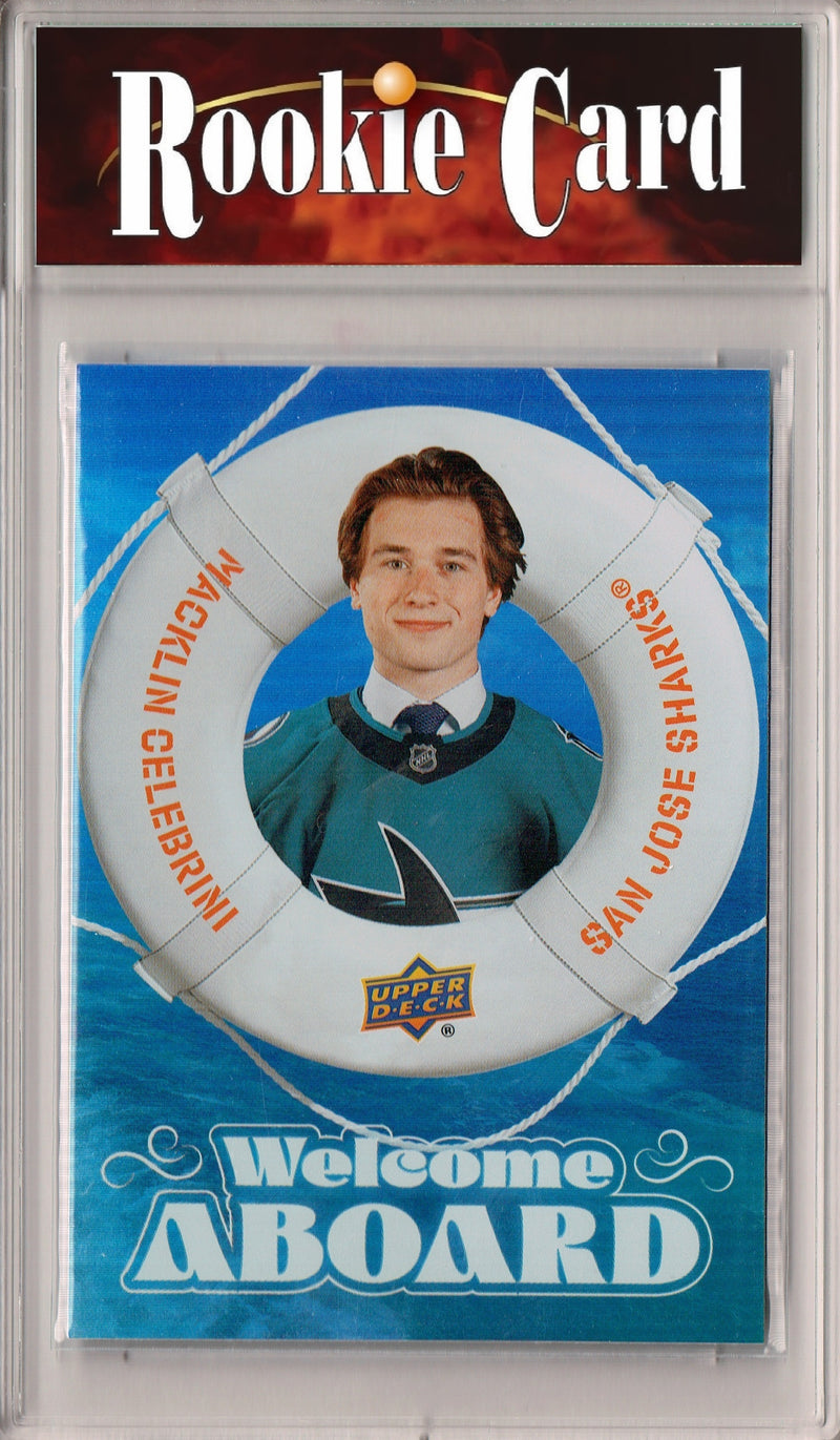 Certified Mint+ Macklin Celebrini 2024 Welcome Aboard #WA-8 U.D. Rookie Card San Jose Sharks