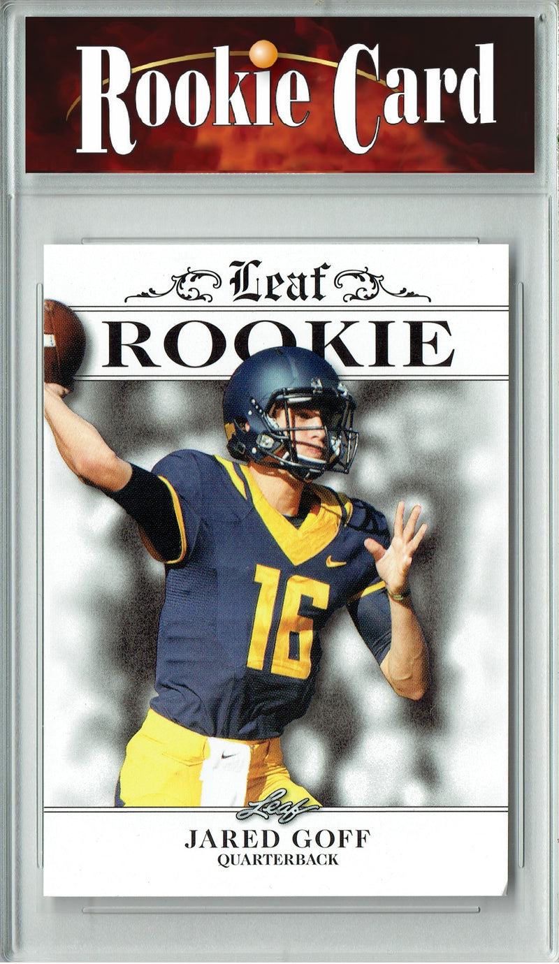 Jared Goff Rookie Card Detroit Football Trading Card 2016 Leaf #R-11 Limited Edition  Certified Mint+
