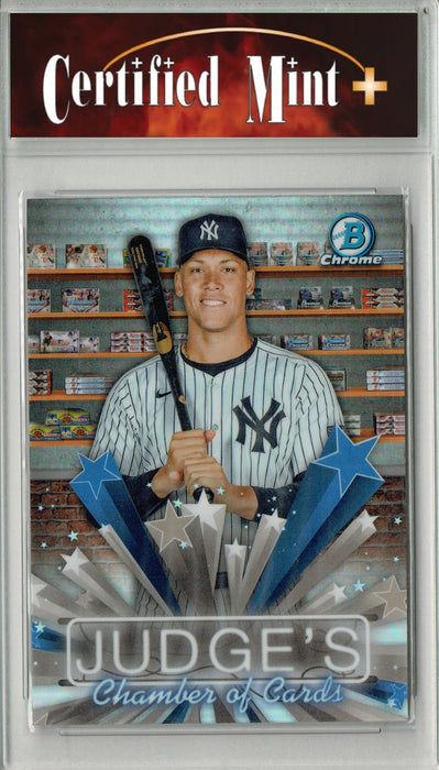 Certified Mint+ Aaron Judge 2025 Bowman Chrome #HS-11 Chamber Refractor Rare Trading Card New York Yankees