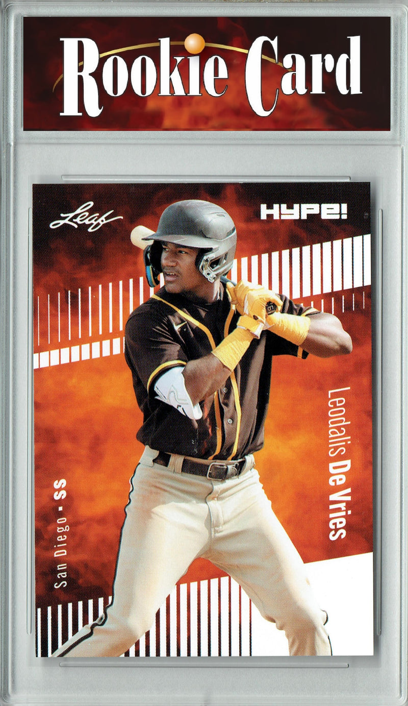 Certified Mint+ Leodalis De Vries 2024 Leaf HYPE! #165 Only 5000 Made Rookie Card San Diego Padres
