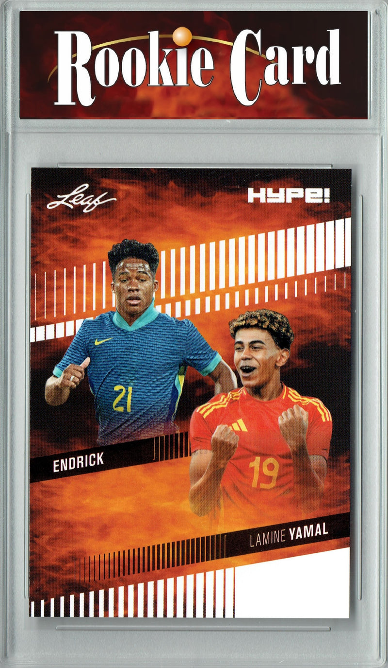 Certified Mint+ Lamine Yamal/Endrick 2024 Leaf HYPE! #173 The Prodigies Rookie Card Spain/Brazil