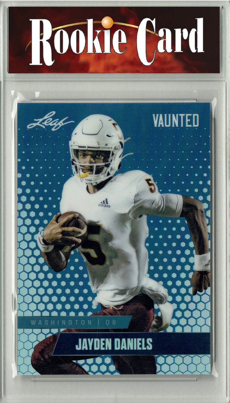 Certified Mint+ Jayden Daniels 2024 Leaf Vaunted Metal #VM-07 Blue 20 Made Rookie Card Washington Commanders