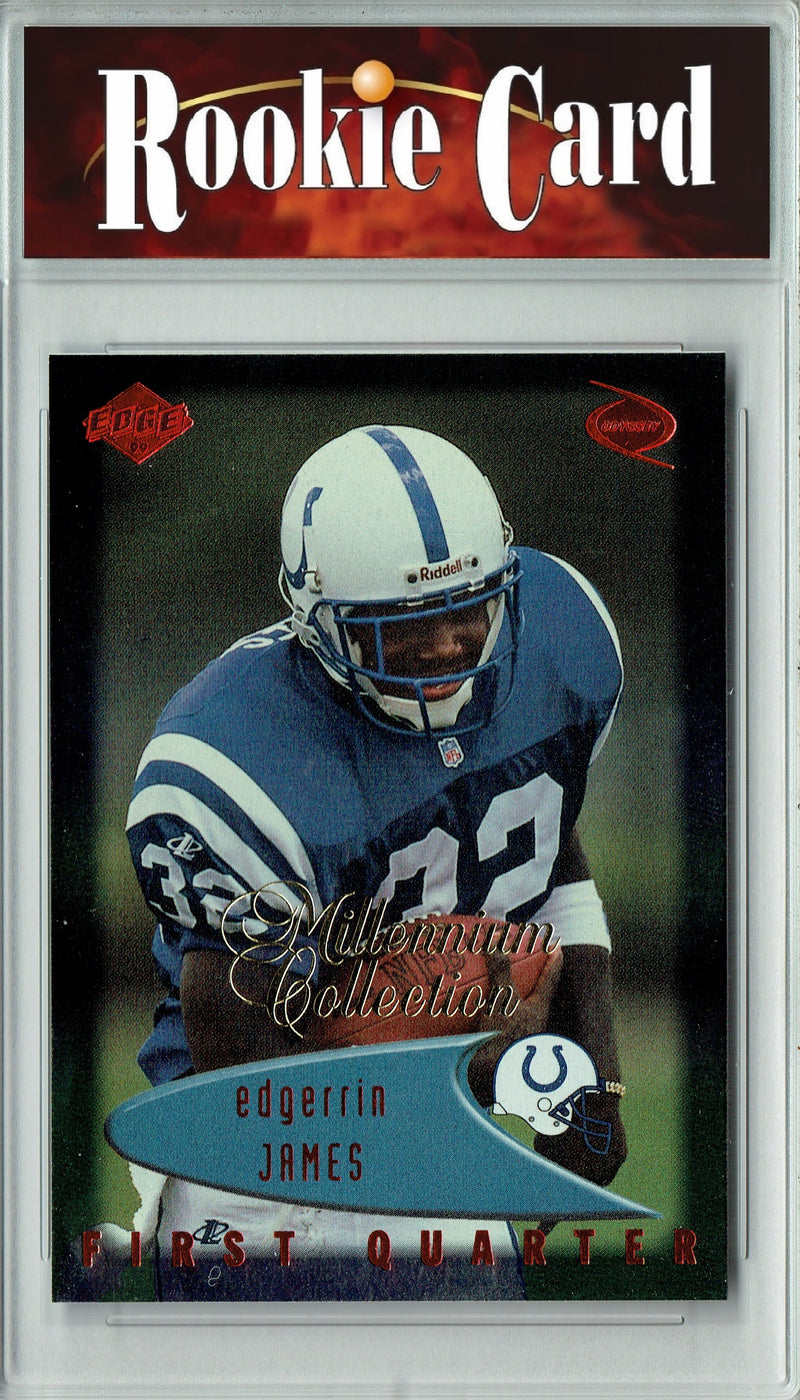 Certified Mint+ Edgerrin James 1999 Edge #65 First Quarter Rookie Card Indianapolis Colts