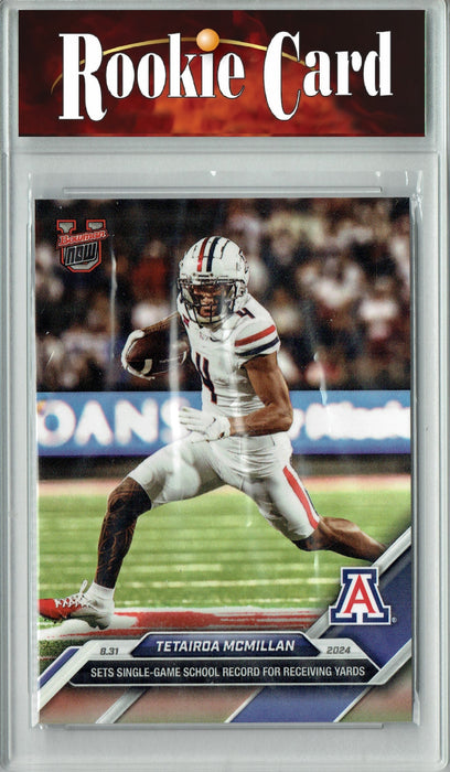 Certified Mint+ Tetairoa McMillan 2024 Bowman University Now #4 Sets Record Rookie Card Arizona Wildcats