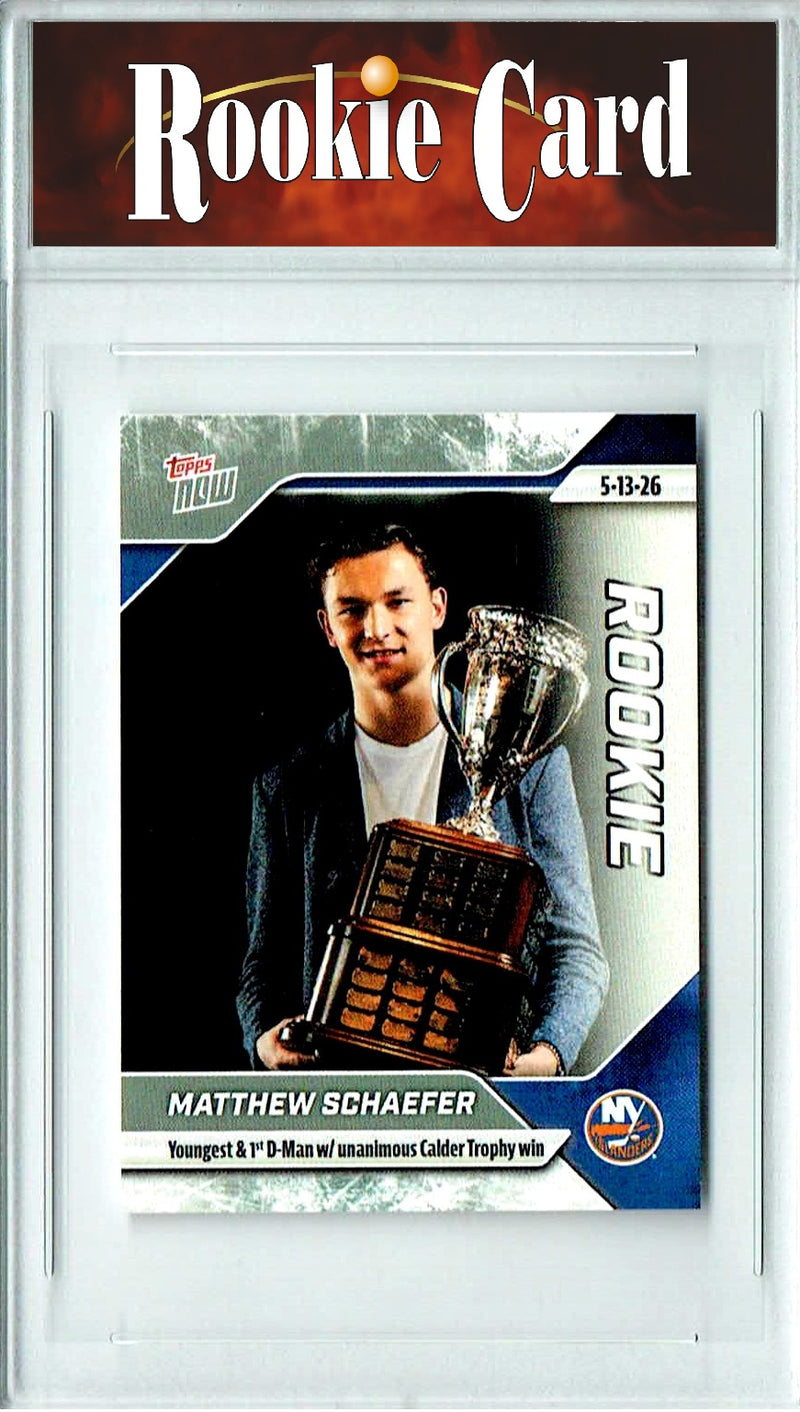 Certified Mint+ Matthew Schaefer 2025 Topps Now #171 Sticker/Calder Trophy Rookie Card New York Islanders