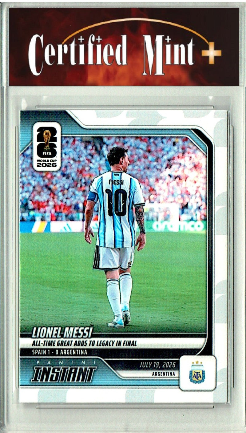 Lionel Messi Trading Card 2026 Panini Instant #248 All-Time Great Adds to Legacy, Certified Mint+ Condition, Argentina Soccer