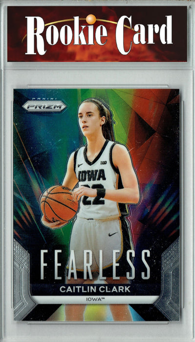 Certified Mint+ Caitlin Clark 2024 Panini America #F1 Fearless Prizm SP Rookie Card Indiana Fever