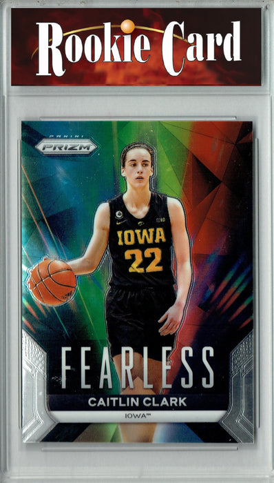 Certified Mint+ Caitlin Clark 2024 Panini America #F2 Fearless Prizm SP Rookie Card Iowa Hawkeyes