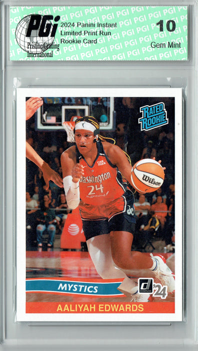 Aaliyah Edwards 2024 Panini Instant #RRR-5 Retro Rated Rookie Rookie Card PGI 10