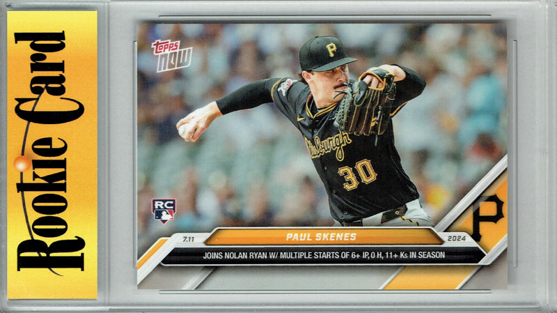 Certified Mint+ Paul Skenes 2024 Topps Now #407 Joins Nolan Ryan Rookie Card Pittsburgh Pirates