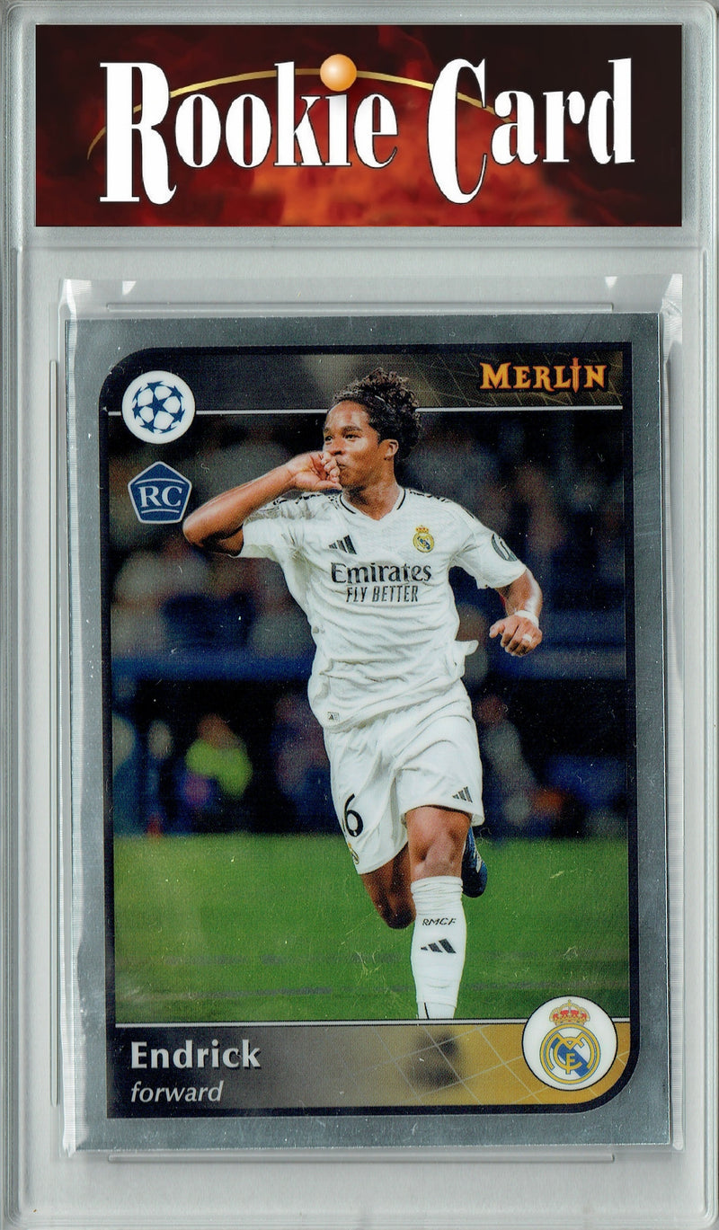 Certified Mint+ Endrick 2025 Merlin Chrome #16 Brazilian Phenom Rookie Card Real Madrid