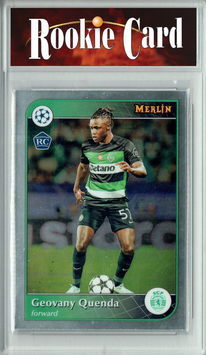 Certified Mint+ Geovany Quenda 2025 Merlin Chrome #57 Portugal Rookie Card Sporting