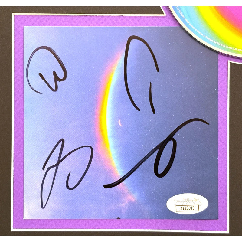 Coldplay Band Signed Moon Music CD Album Cover Framed JSA COA Autographed Music of Spheres