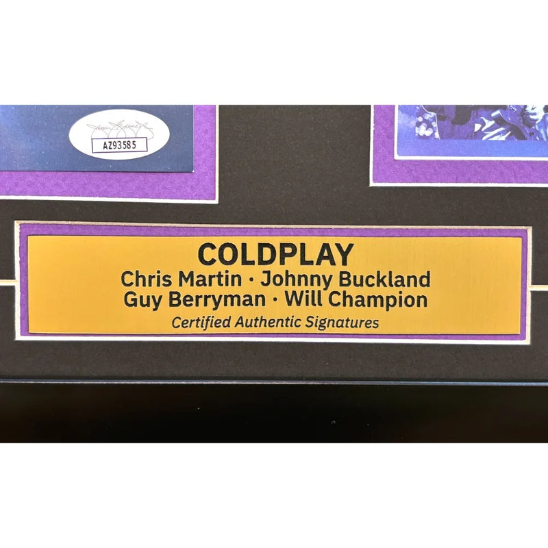 Coldplay Band Signed Moon Music CD Album Cover Framed JSA COA Autographed Music of Spheres