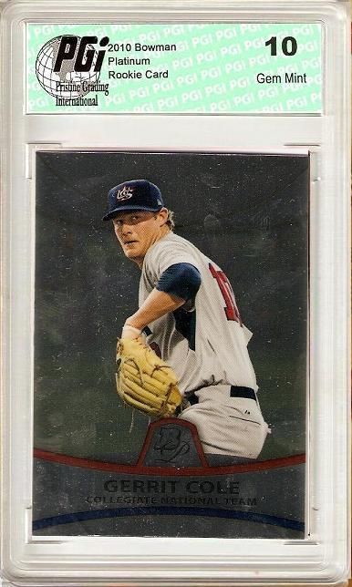 Gerrit Cole USA 2010 Bowman Platinum Rookie Card PGI 10